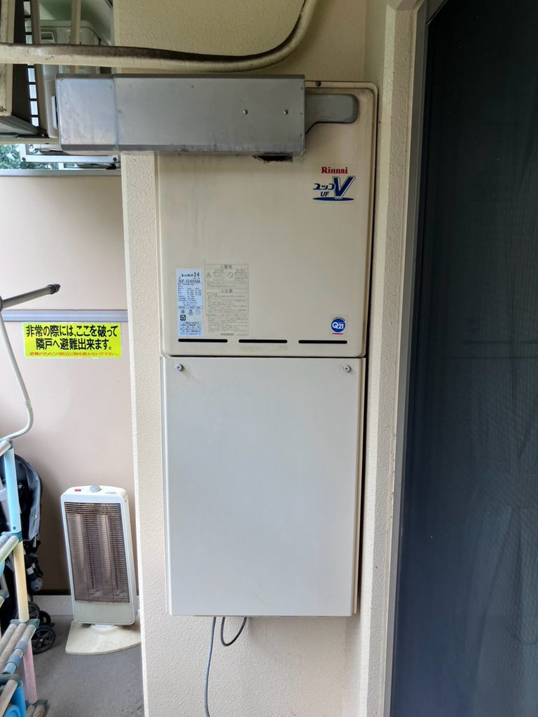 松戸市のマンションに設置された既設リンナイ給湯器