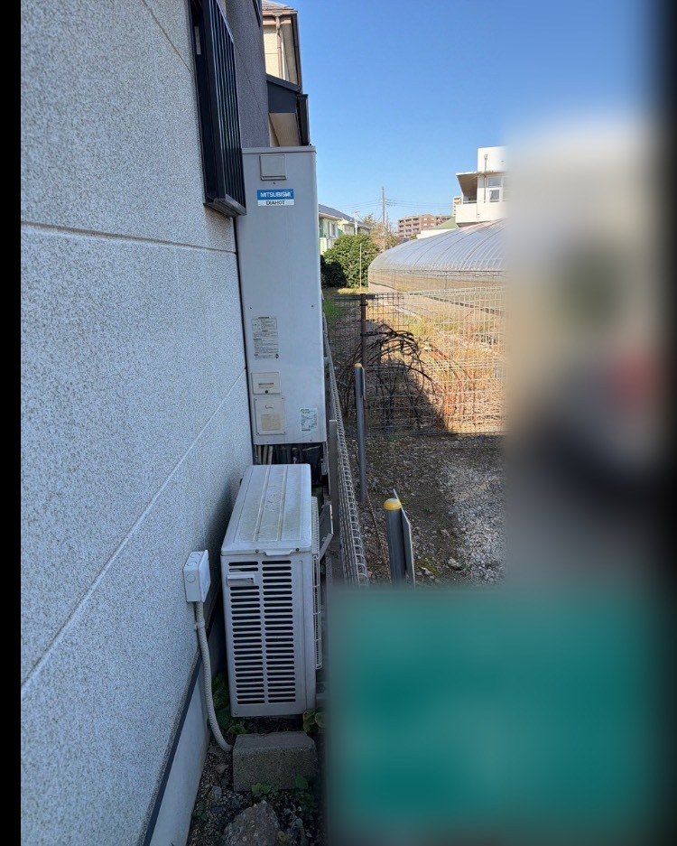 鎌ケ谷市の交換前の三菱エコキュート